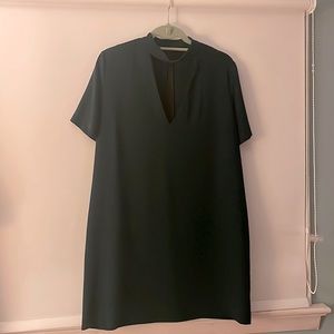 Mini dress with cutout neck design